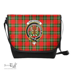 ScotsTee Shop Scottish Gartshore Clan Crest Tartan Messenger Bag Plaid Shoulder Bag