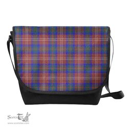 ScotsTee Shop Scottish Chisholm Hunting Modern Clan Tartan Messenger Bag Plaid Shoulder Bag