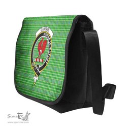 ScotsTee Shop Scottish Currie Clan Crest Tartan Messenger Bag Plaid Shoulder Bag