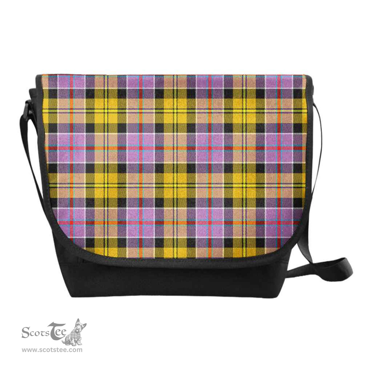ScotsTee Shop Scottish Culloden Ancient Clan Tartan Messenger Bag Plaid Shoulder Bag