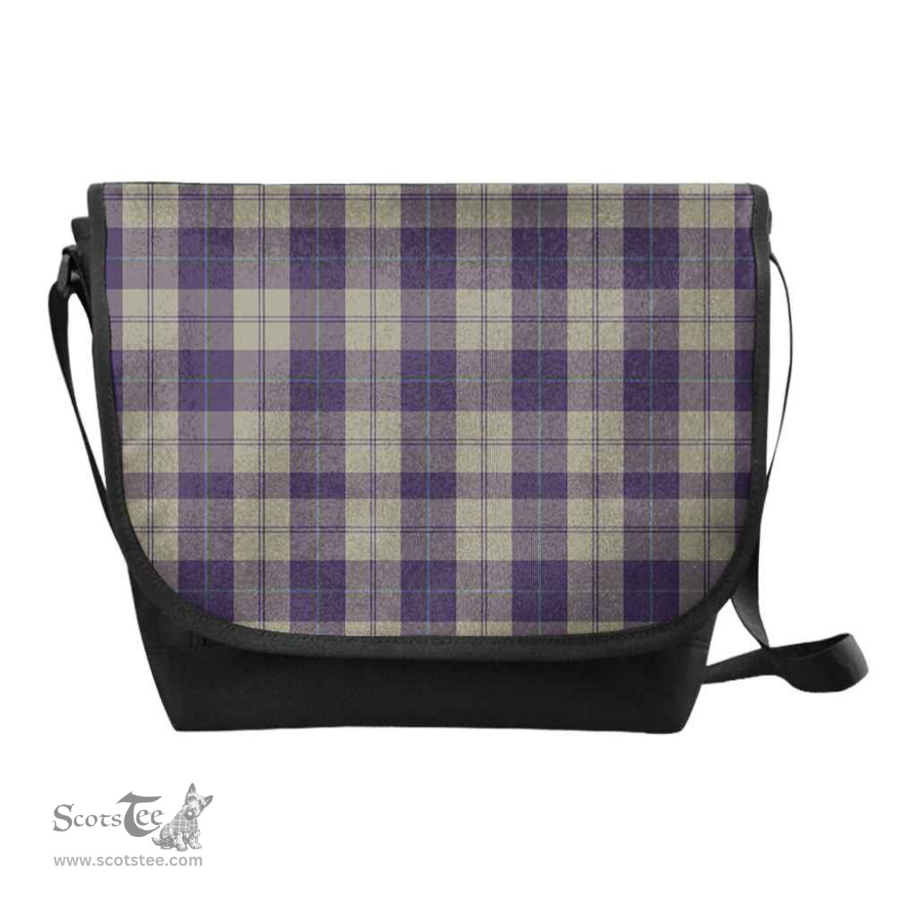 ScotsTee Shop Scottish Cunningham Dress Blue Dancers Clan Tartan Messenger Bag Plaid Shoulder Bag