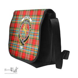 ScotsTee Shop Scottish Chattan Clan Crest Tartan Messenger Bag Plaid Shoulder Bag