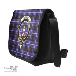 ScotsTee Shop Scottish Dunlop Clan Crest Tartan Messenger Bag Plaid Shoulder Bag