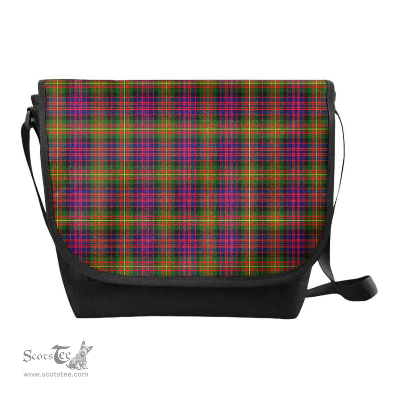 ScotsTee Shop Scottish Carnegie Modern Clan Tartan Messenger Bag Plaid Shoulder Bag