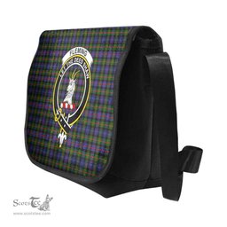 ScotsTee Shop Scottish Fleming Clan Crest Tartan Messenger Bag Plaid Shoulder Bag