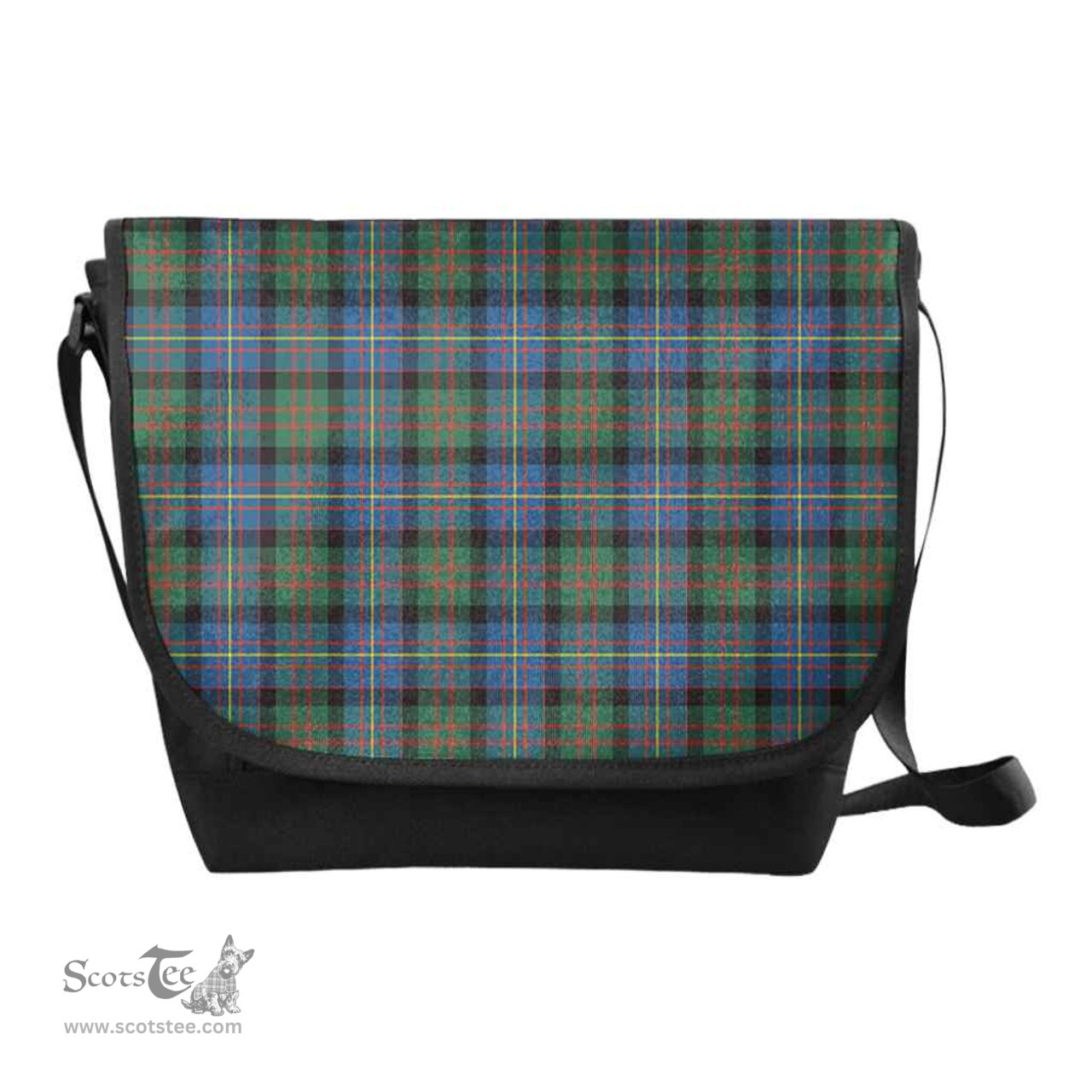 ScotsTee Shop Scottish Cameron of Erracht Ancient Clan Tartan Messenger Bag Plaid Shoulder Bag