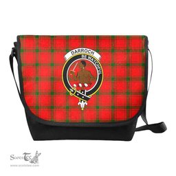 ScotsTee Shop Scottish Darroch (Gourock) Clan Crest Tartan Messenger Bag Plaid Shoulder Bag