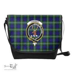 ScotsTee Shop Scottish Forbes Clan Crest Tartan Messenger Bag Plaid Shoulder Bag