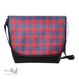 ScotsTee Shop Scottish Galloway Red Clan Tartan Messenger Bag Plaid Shoulder Bag