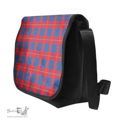 ScotsTee Shop Scottish Galloway Red Clan Tartan Messenger Bag Plaid Shoulder Bag