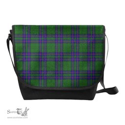 ScotsTee Shop Scottish Lockhart Modern Clan Tartan Messenger Bag Plaid Shoulder Bag