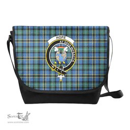 ScotsTee Shop Scottish Hope Clan Crest Tartan Messenger Bag Plaid Shoulder Bag