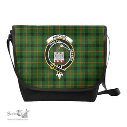 ScotsTee Shop Scottish Kincaid Clan Crest Tartan Messenger Bag Plaid Shoulder Bag