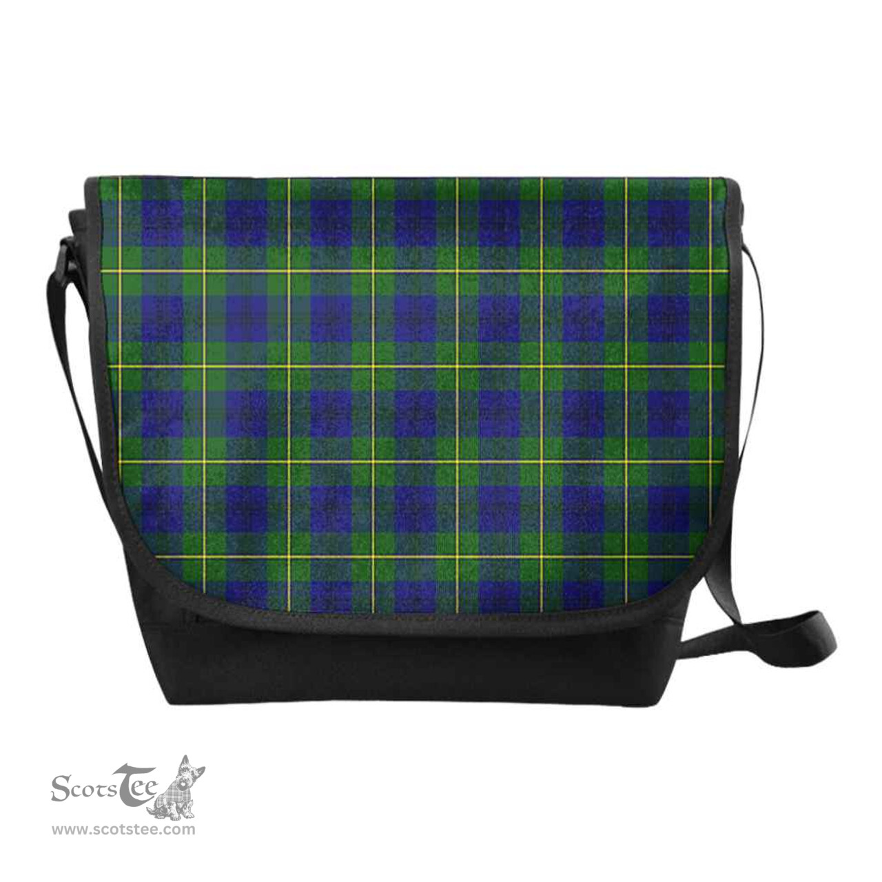 ScotsTee Shop Scottish Johnston Modern Clan Tartan Messenger Bag Plaid Shoulder Bag