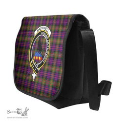 ScotsTee Shop Scottish MacDonell of Glengarry Clan Crest Tartan Messenger Bag Plaid Shoulder Bag