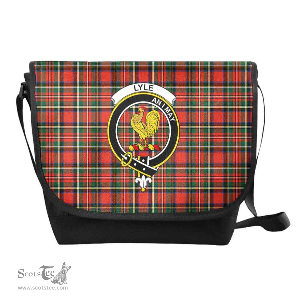 ScotsTee Shop Scottish Lyle Clan Crest Tartan Messenger Bag Plaid Shoulder Bag