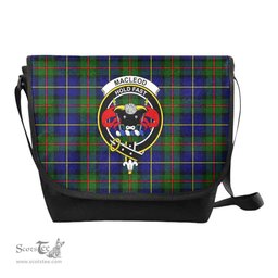 ScotsTee Shop Scottish MacLeod of Lewis Clan Crest Tartan Messenger Bag Plaid Shoulder Bag