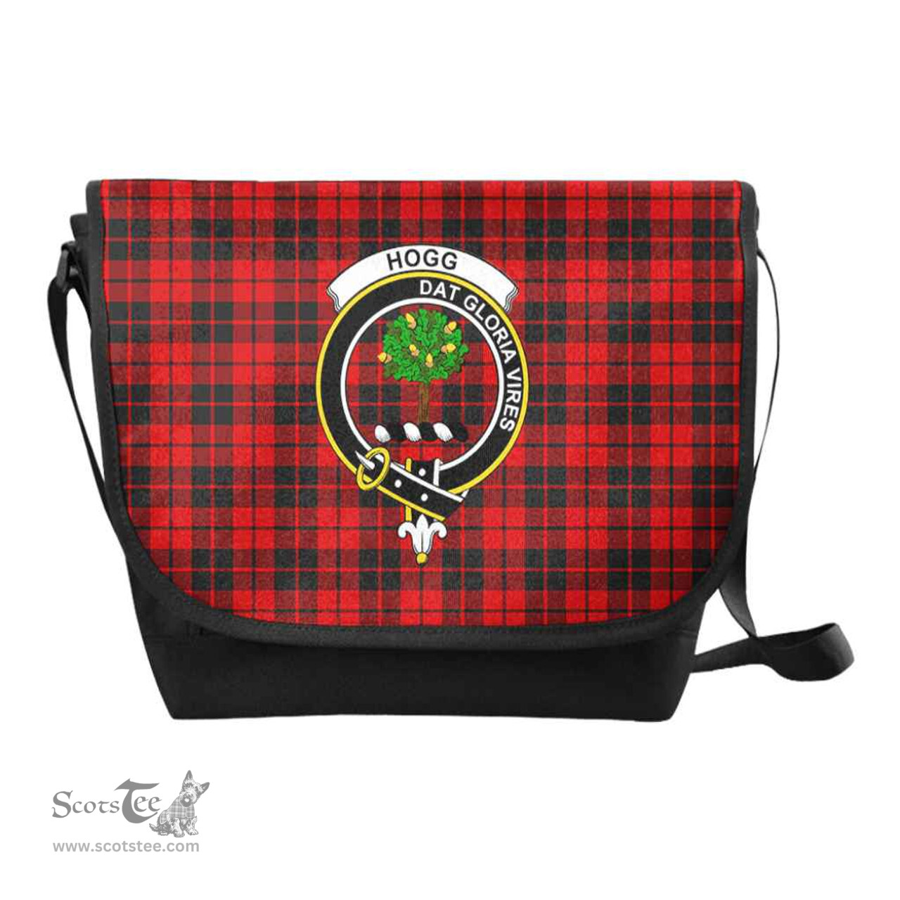 ScotsTee Shop Scottish Hogg (or Hog) Clan Crest Tartan Messenger Bag Plaid Shoulder Bag
