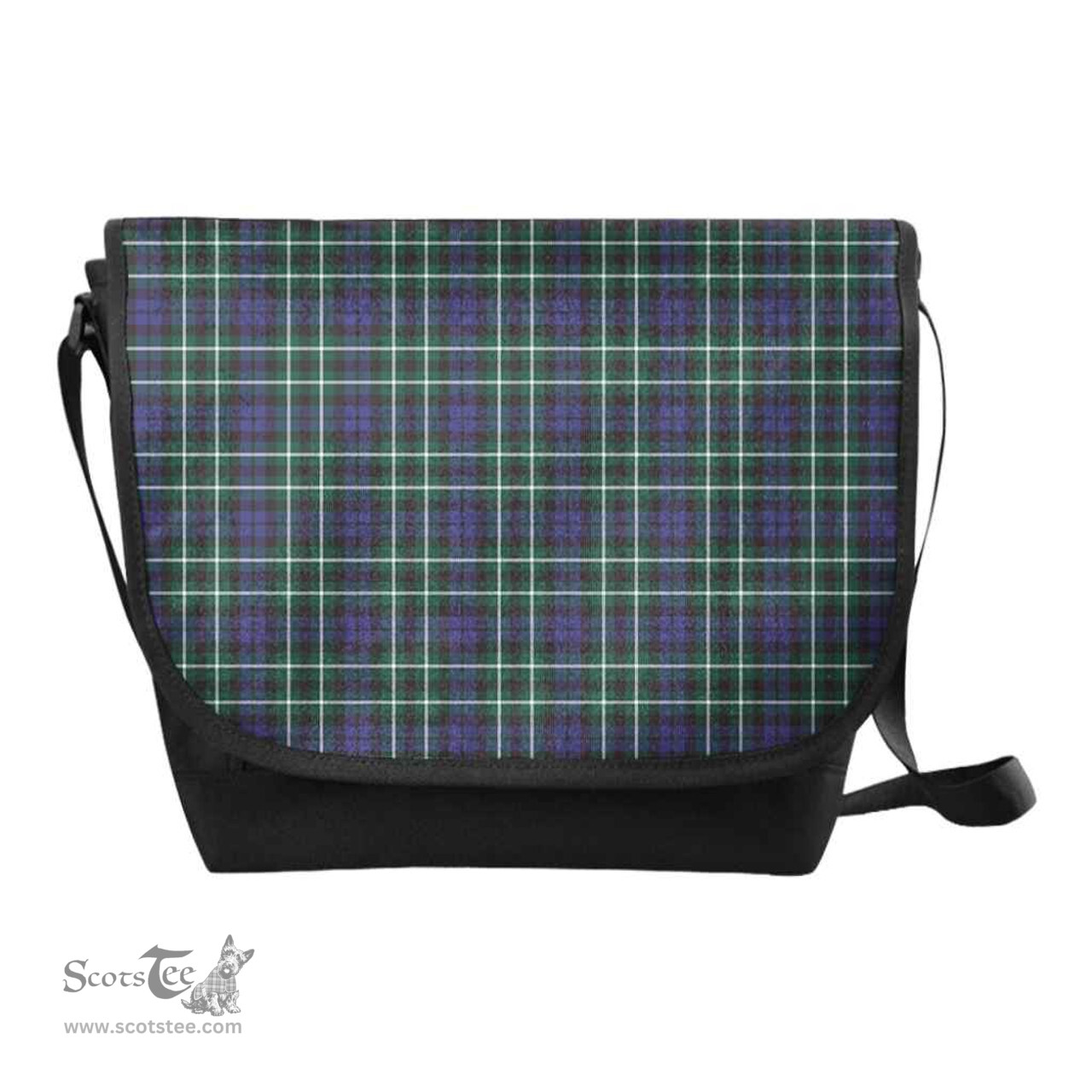 ScotsTee Shop Scottish Graham of Montrose Modern Clan Tartan Messenger Bag Plaid Shoulder Bag