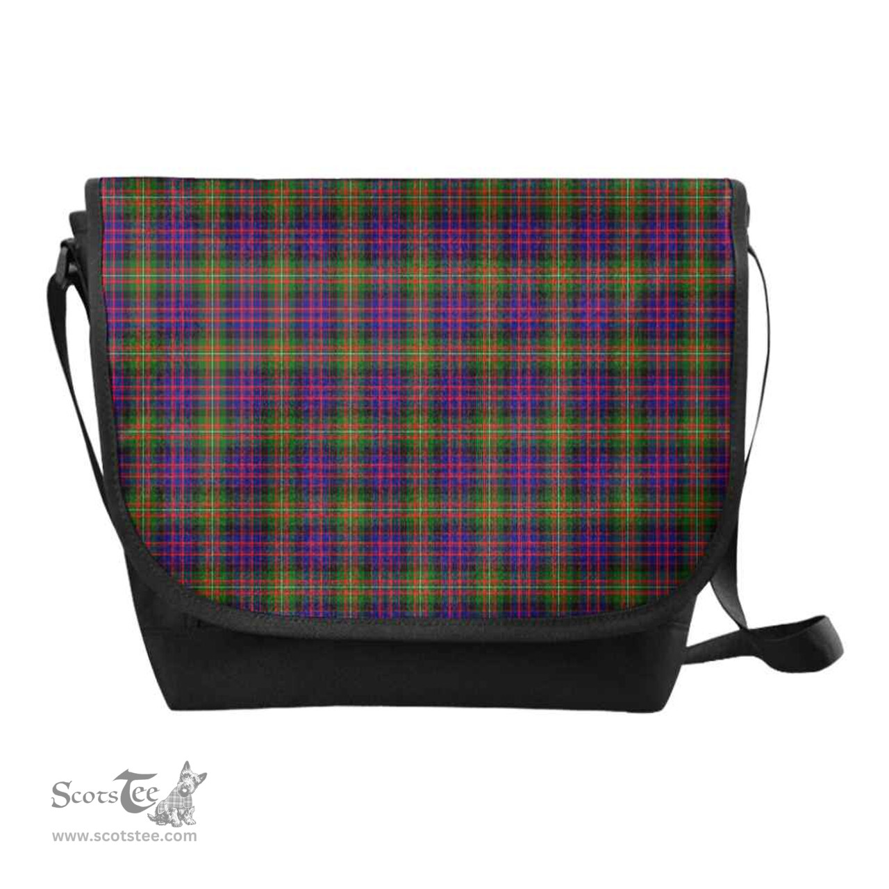 ScotsTee Shop Scottish MacDonnell of Glengarry Modern Clan Tartan Messenger Bag Plaid Shoulder Bag