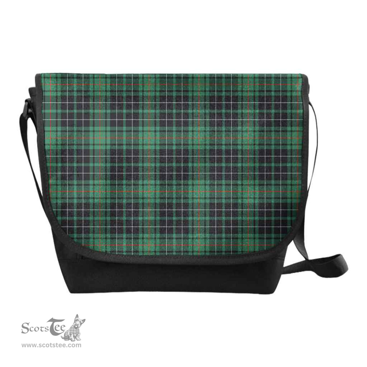 ScotsTee Shop Scottish MacAulay Hunting Ancient Clan Tartan Messenger Bag Plaid Shoulder Bag