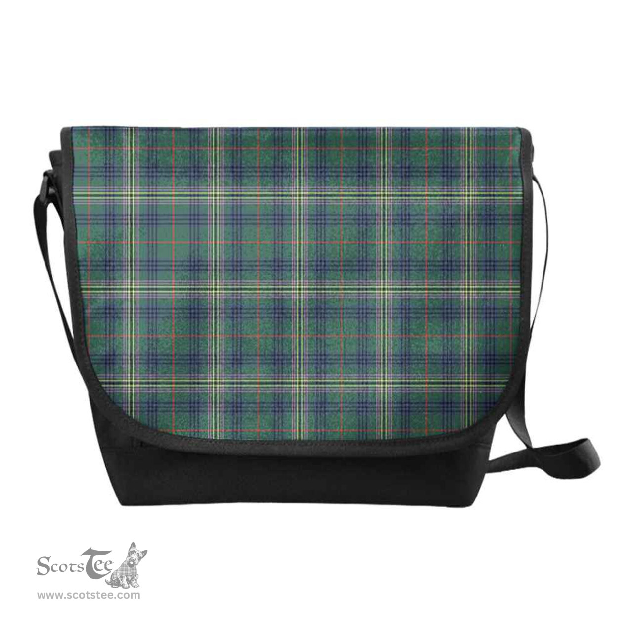 ScotsTee Shop Scottish Kennedy Modern Clan Tartan Messenger Bag Plaid Shoulder Bag