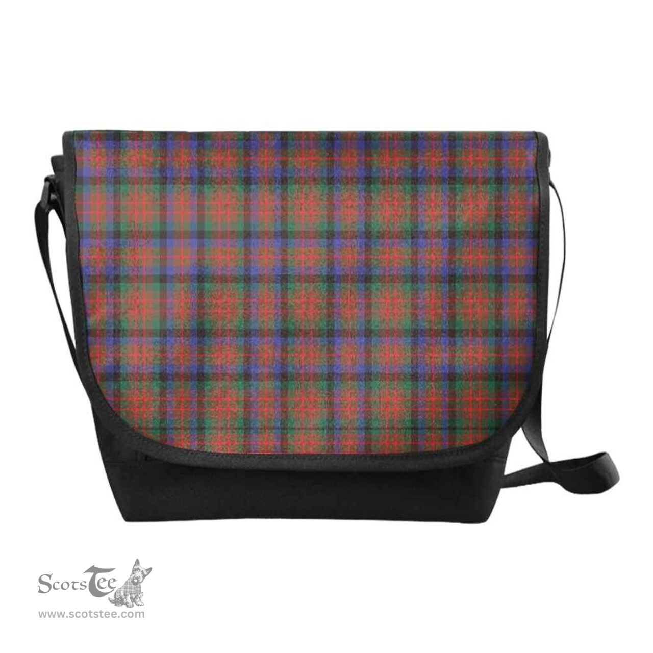 ScotsTee Shop Scottish MacDuff Hunting Modern Clan Tartan Messenger Bag Plaid Shoulder Bag