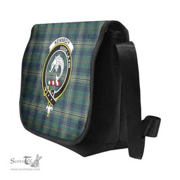 ScotsTee Shop Scottish Kennedy Clan Crest Tartan Messenger Bag Plaid Shoulder Bag