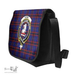 ScotsTee Shop Scottish Home (or Hume) Clan Crest Tartan Messenger Bag Plaid Shoulder Bag