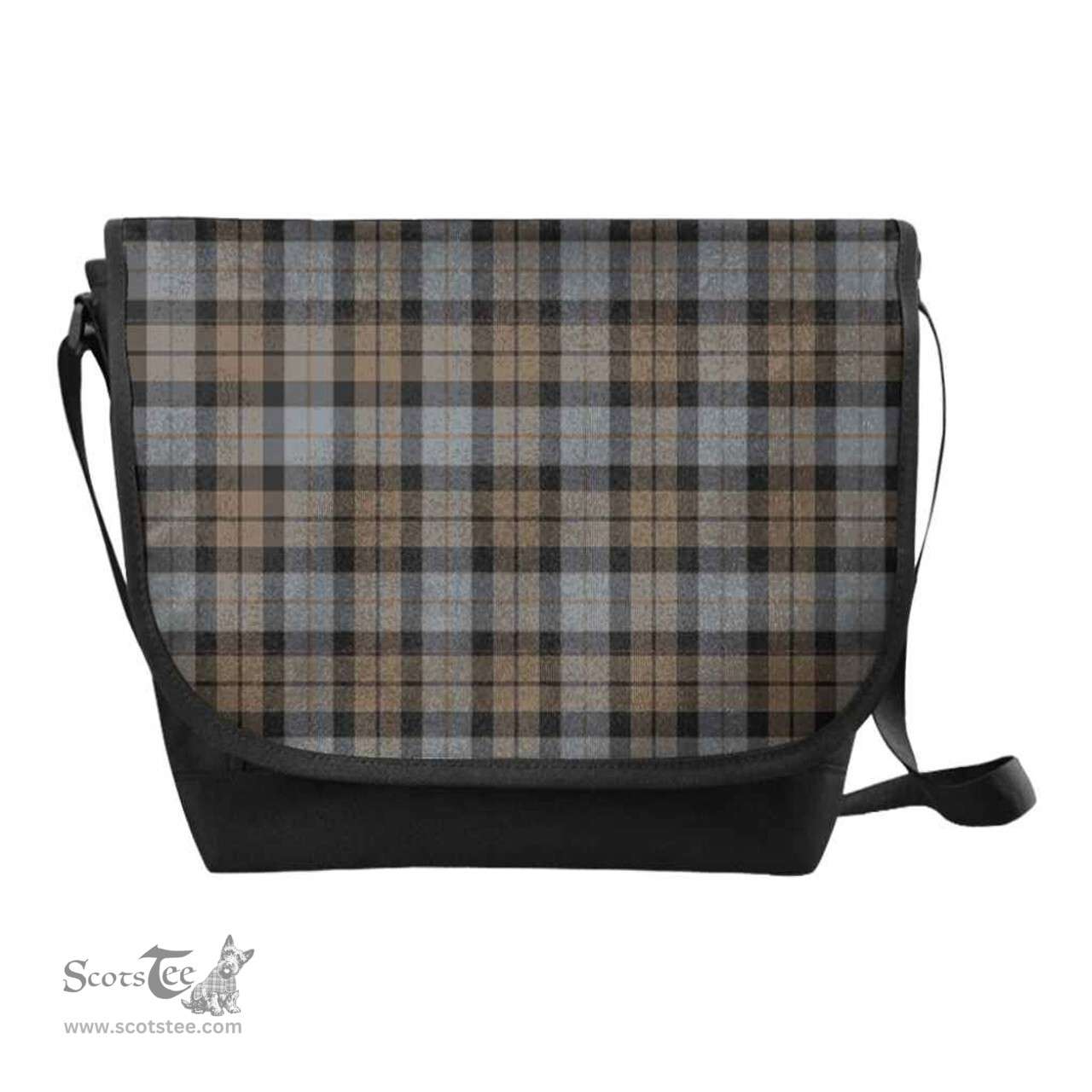 ScotsTee Shop Scottish MacKay Weathered Clan Tartan Messenger Bag Plaid Shoulder Bag