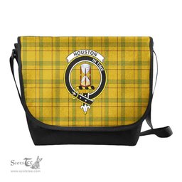ScotsTee Shop Scottish Houston Clan Crest Tartan Messenger Bag Plaid Shoulder Bag