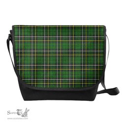 ScotsTee Shop Scottish MacAlpine Modern Clan Tartan Messenger Bag Plaid Shoulder Bag