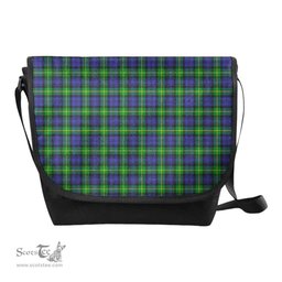 ScotsTee Shop Scottish Gordon Modern Clan Tartan Messenger Bag Plaid Shoulder Bag
