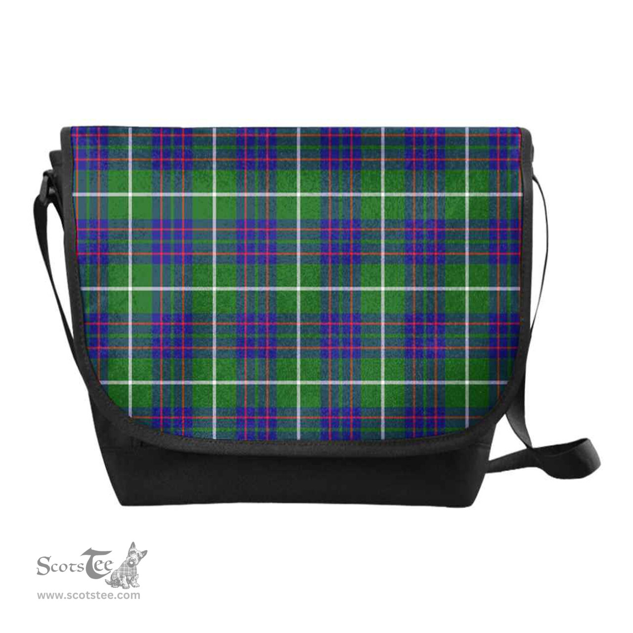 ScotsTee Shop Scottish MacIntyre Hunting Modern Clan Tartan Messenger Bag Plaid Shoulder Bag