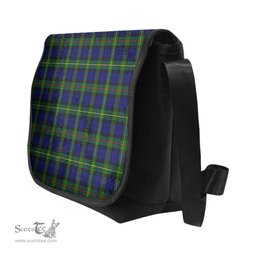 ScotsTee Shop Scottish MacEwen Modern Clan Tartan Messenger Bag Plaid Shoulder Bag