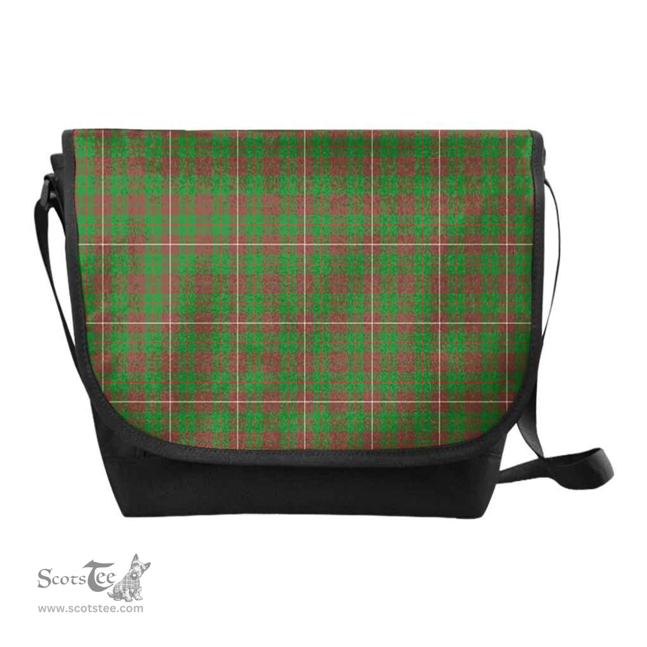 ScotsTee Shop Scottish MacKinnon Hunting Modern Clan Tartan Messenger Bag Plaid Shoulder Bag