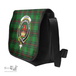 ScotsTee Shop Scottish Lundin Clan Crest Tartan Messenger Bag Plaid Shoulder Bag