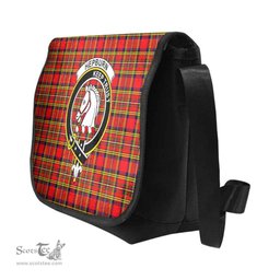 ScotsTee Shop Scottish Hepburn Clan Crest Tartan Messenger Bag Plaid Shoulder Bag