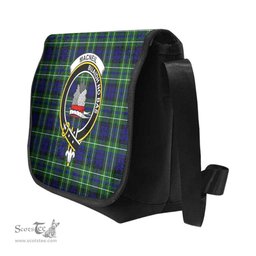ScotsTee Shop Scottish MacNeil of Colonsay Clan Crest Tartan Messenger Bag Plaid Shoulder Bag