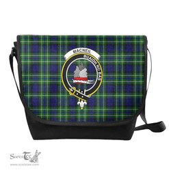 ScotsTee Shop Scottish MacNeil of Colonsay Clan Crest Tartan Messenger Bag Plaid Shoulder Bag