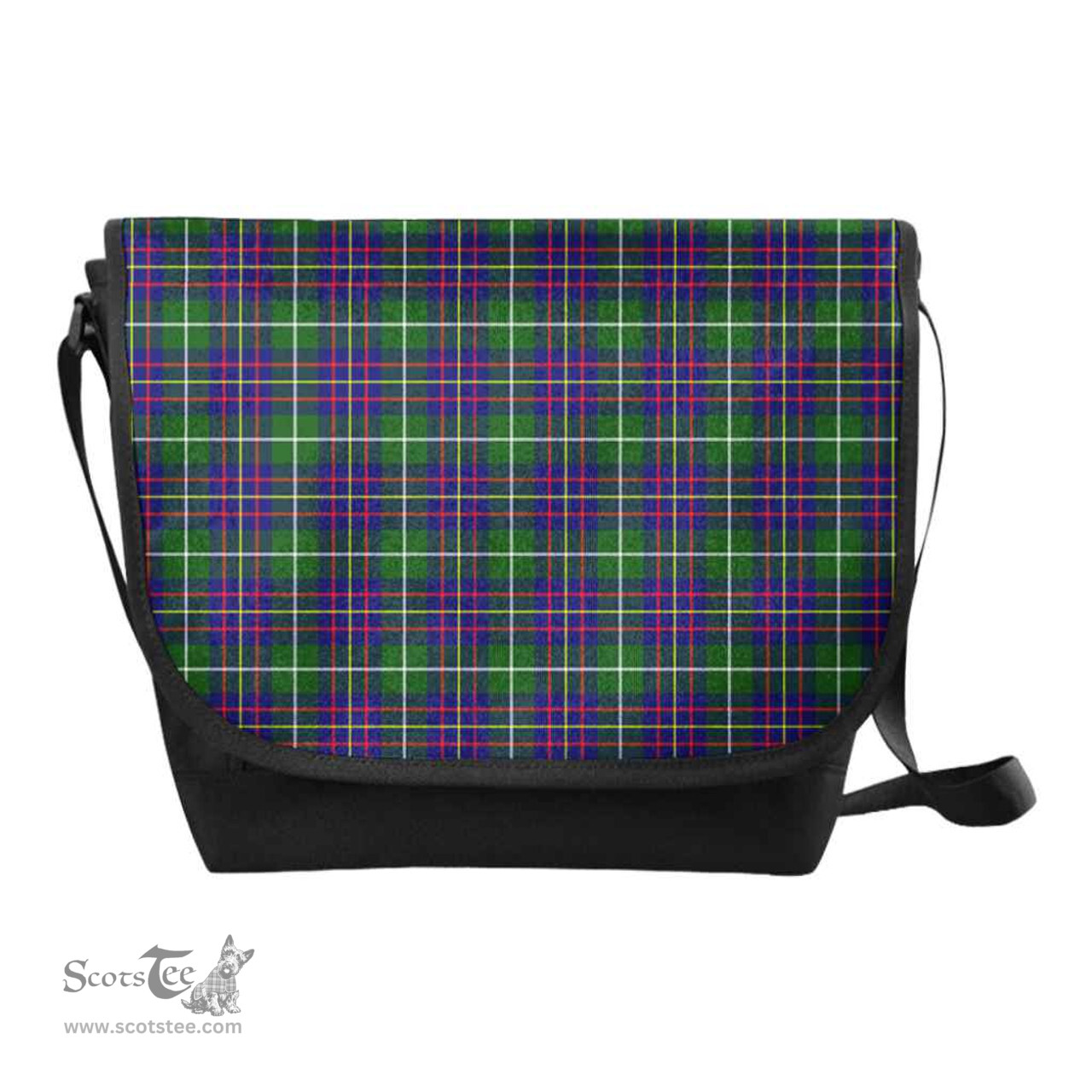 ScotsTee Shop Scottish Inglis Modern Clan Tartan Messenger Bag Plaid Shoulder Bag