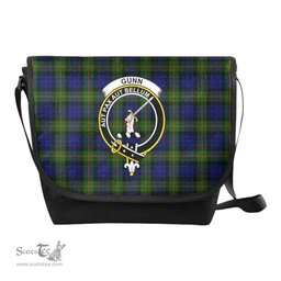 ScotsTee Shop Scottish Gunn Clan Crest Tartan Messenger Bag Plaid Shoulder Bag