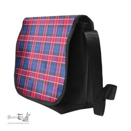 ScotsTee Shop Scottish Graham of Menteith Red Clan Tartan Messenger Bag Plaid Shoulder Bag