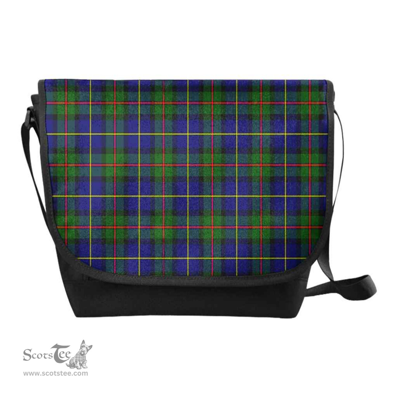 ScotsTee Shop Scottish MacLeod of Harris Modern Clan Tartan Messenger Bag Plaid Shoulder Bag