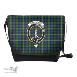 ScotsTee Shop Scottish Kirkpatrick Clan Crest Tartan Messenger Bag Plaid Shoulder Bag