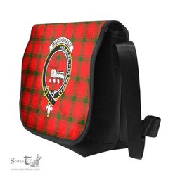ScotsTee Shop Scottish MacDonald (of Sleat) Clan Crest Tartan Messenger Bag Plaid Shoulder Bag