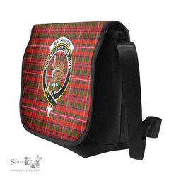 ScotsTee Shop Scottish MacKinnon Clan Crest Tartan Messenger Bag Plaid Shoulder Bag