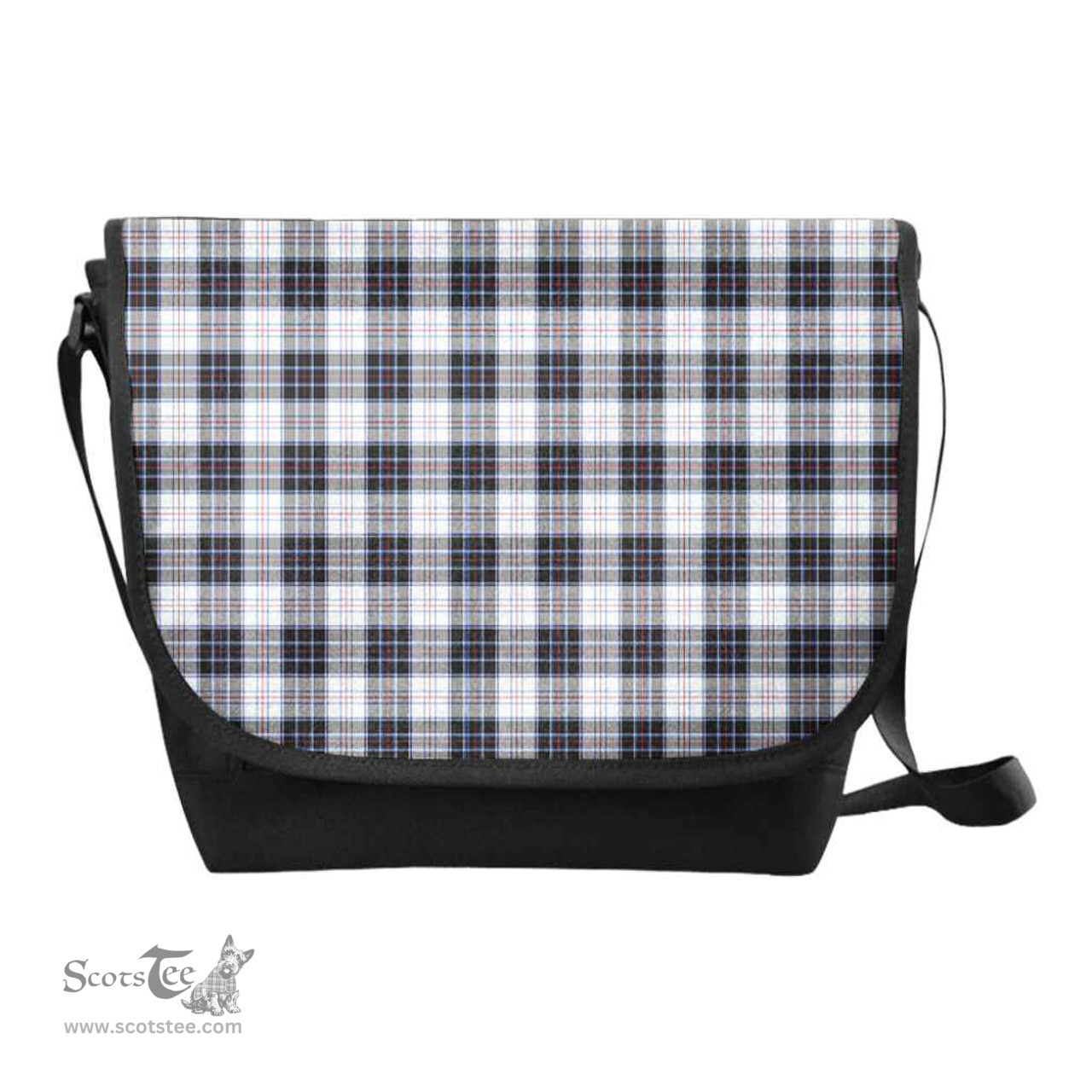 ScotsTee Shop Scottish MacRae Dress Modern Clan Tartan Messenger Bag Plaid Shoulder Bag