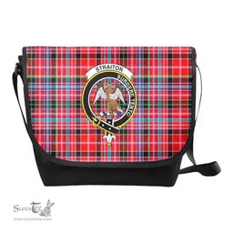 ScotsTee Shop Scottish Straiton Clan Crest Tartan Messenger Bag Plaid Shoulder Bag