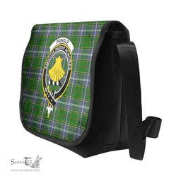 ScotsTee Shop Scottish Pringle Clan Crest Tartan Messenger Bag Plaid Shoulder Bag